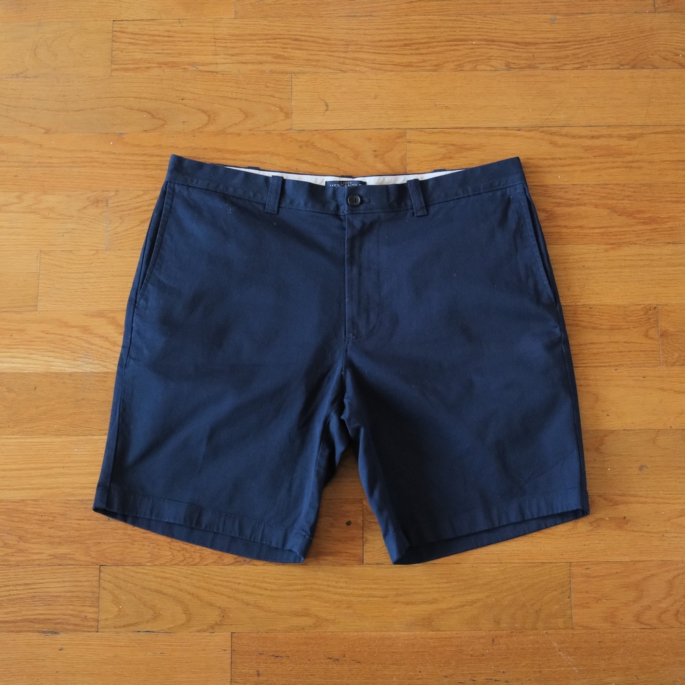 J.Crew Mercantile Flex Gramercy Shorts Mens Navy Blue Cotton Stretch 38 NWT